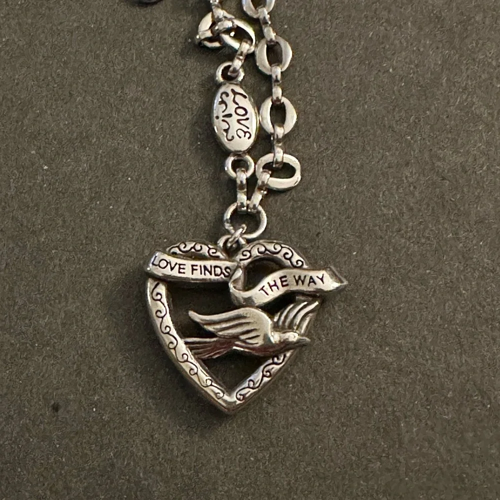 Brighton Love Finds The Way heart silver necklace - Picture 3 of 5